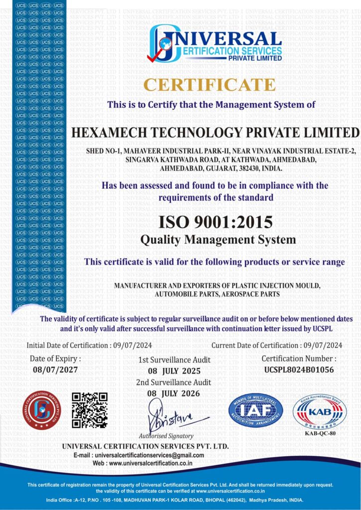 Hexamech ISO Certificate