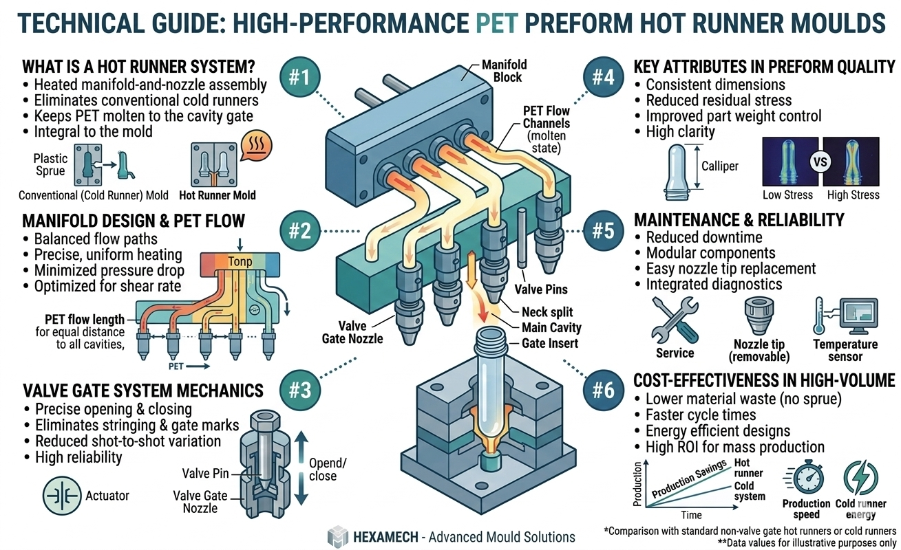 What Is a PET Preform Hot Runner Mould